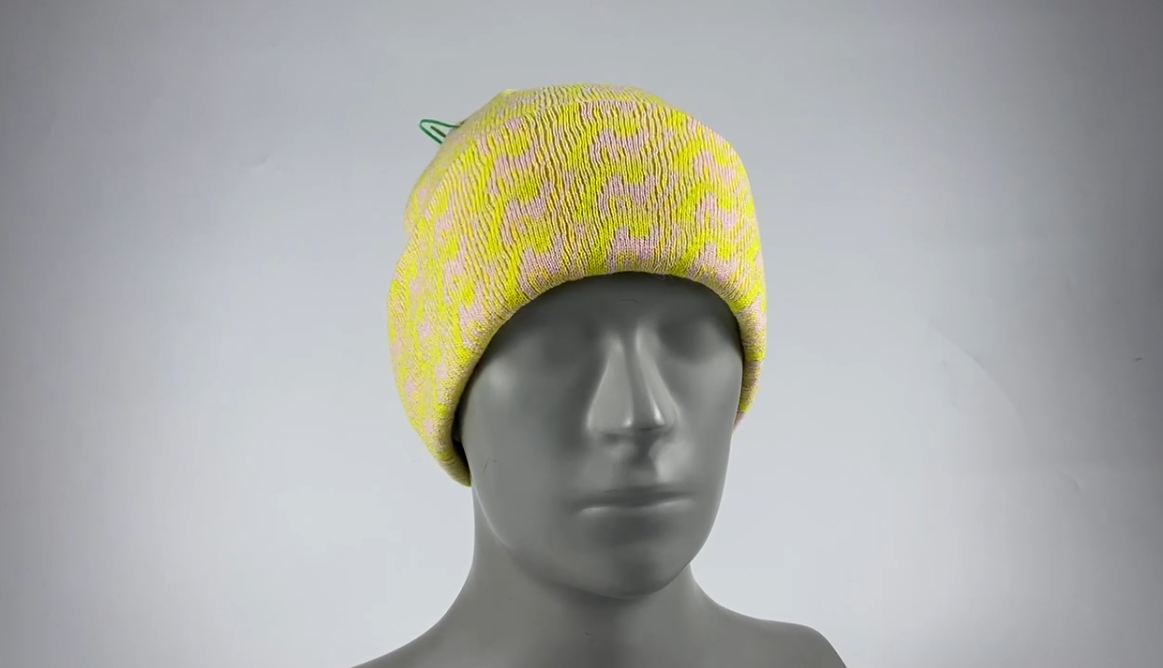 Jacquard Lightning Knit Geanie Sombrero