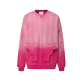 Pink Custom Sun Faded Crewneck Speatshirt για άνδρες βαρέως μπλουζάκια1