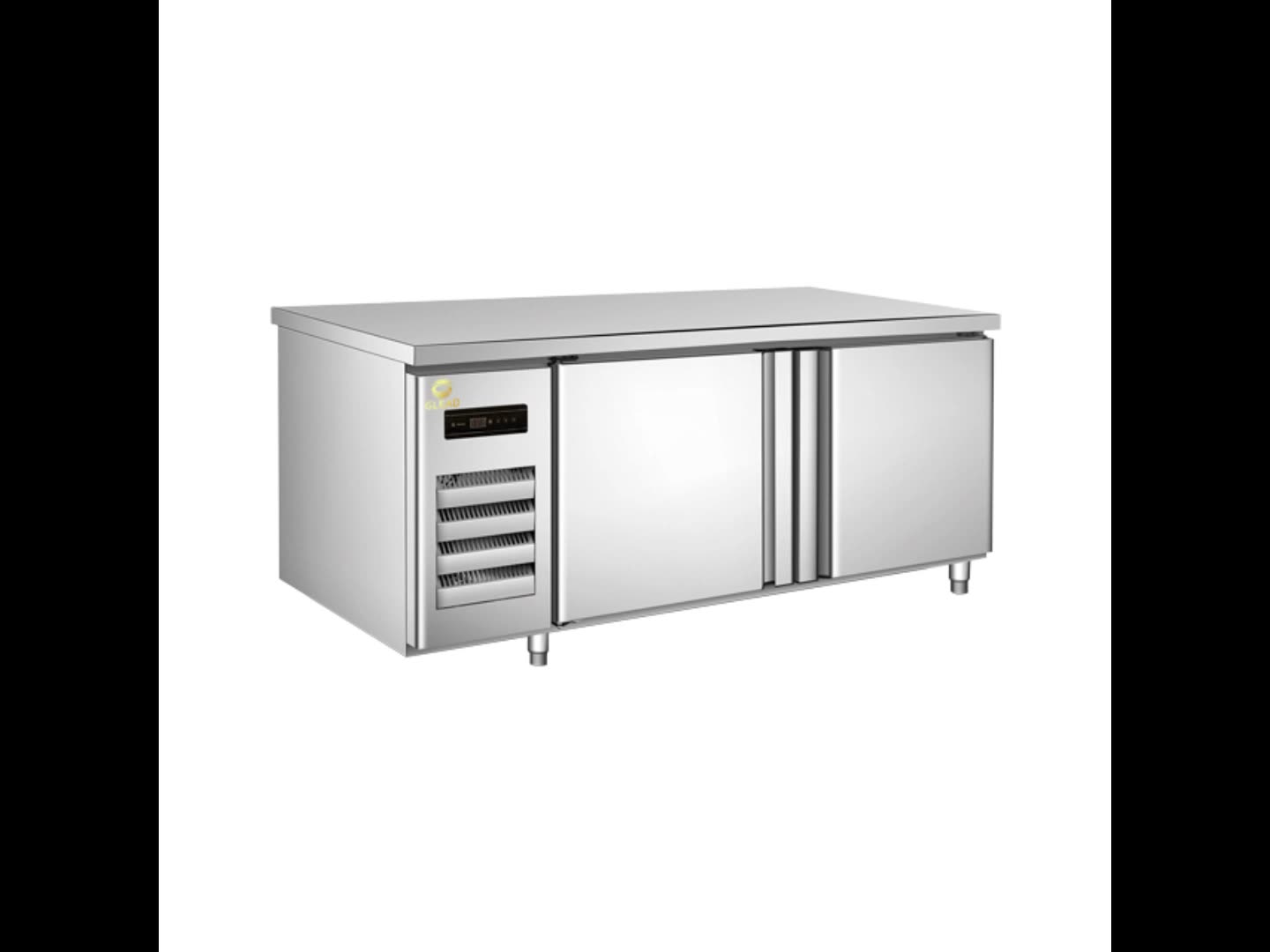 Armário de geladeira de cozinha de refrigerador de refrigerador de ar de aço inoxidável para o restaurante para usar1