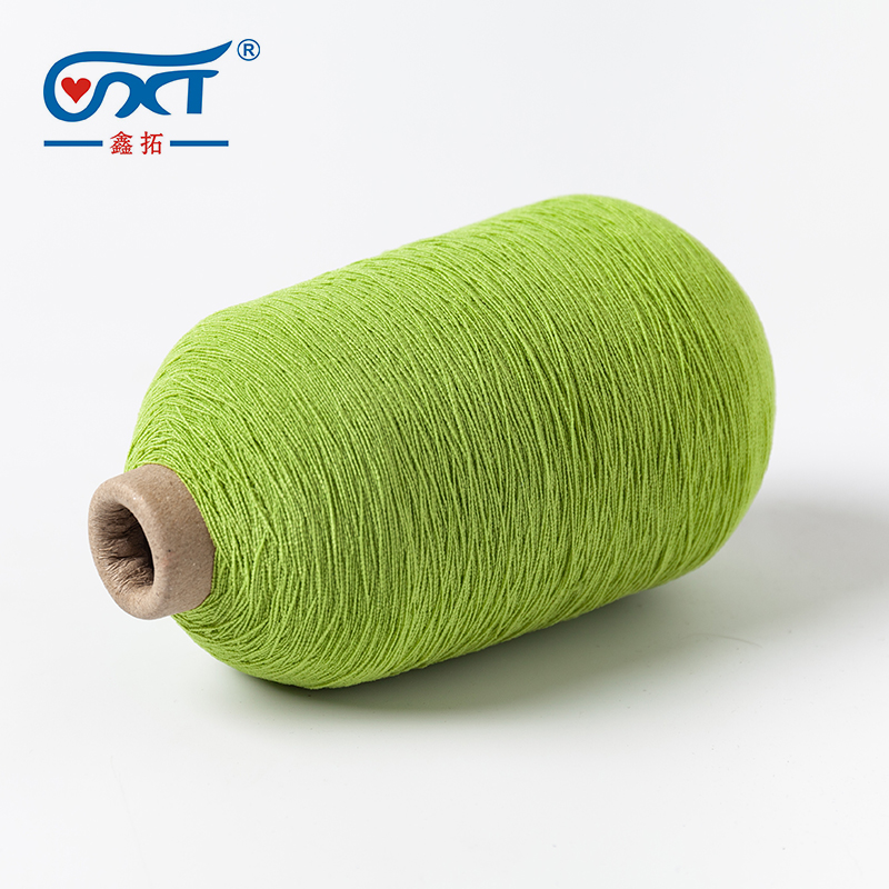 Green 90/75 rubber yarn good elastic sock yarn #90 polyester rubber covered yarn for knitting