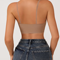 Seamless Adjustable Strap Padded V-Neck Bralette for Everyday Comfort1