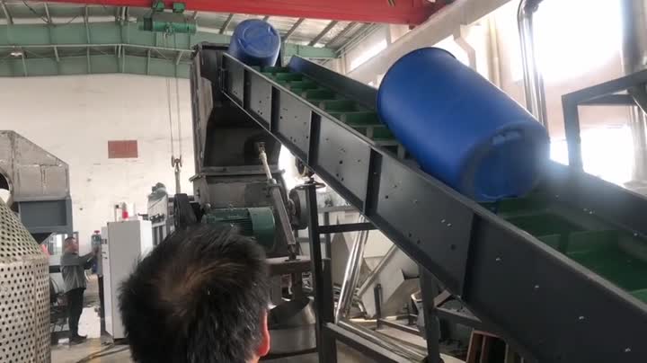 Heavy Duty Blue Drums Crusher Machine