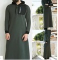 2024 Muslim Men's Fashion: Long Sleeve Thobes, Hoodies, and Kaftans1