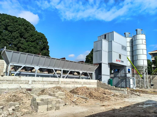 FYG HZS90D modular mixing plants support the construction of the local industrial park in Tanzania