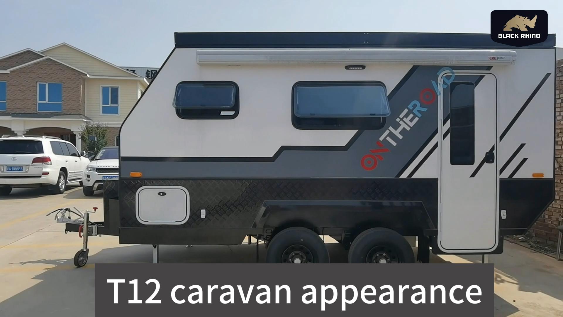 T12 pop up caravan camper trailer display