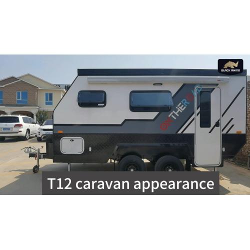 T12 pop up caravan camper trailer display