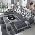 Exquisite Luxury Modern Furniture: Wooden Couch, Leather U-Shape Designs, and 7 Seater Sofa Sets for Sitting Room and Living Area1