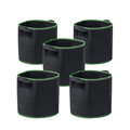 5-Pack 10 Galon Tas Grow Container Pot Tanaman Kain Nonwoven Menebal Dengan Pegangan1
