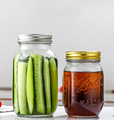 Wholesale Custom 16 Oz Glass Canning Jars With Metal Airtight Lids And Bands Regular Mouth Glass Mason Jars1