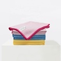 Microfiber Reusable Kitchen Towels in Pink, Yellow, Green, and Blue for Home Cleaning1
