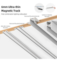 DGLUX Modern Shop Spotlight Magnet Rail System 90-265V Aluminum COB LED Track Light1