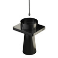 Black Pillar Style Stainless Steel Circular Washbasin for Bathroom1