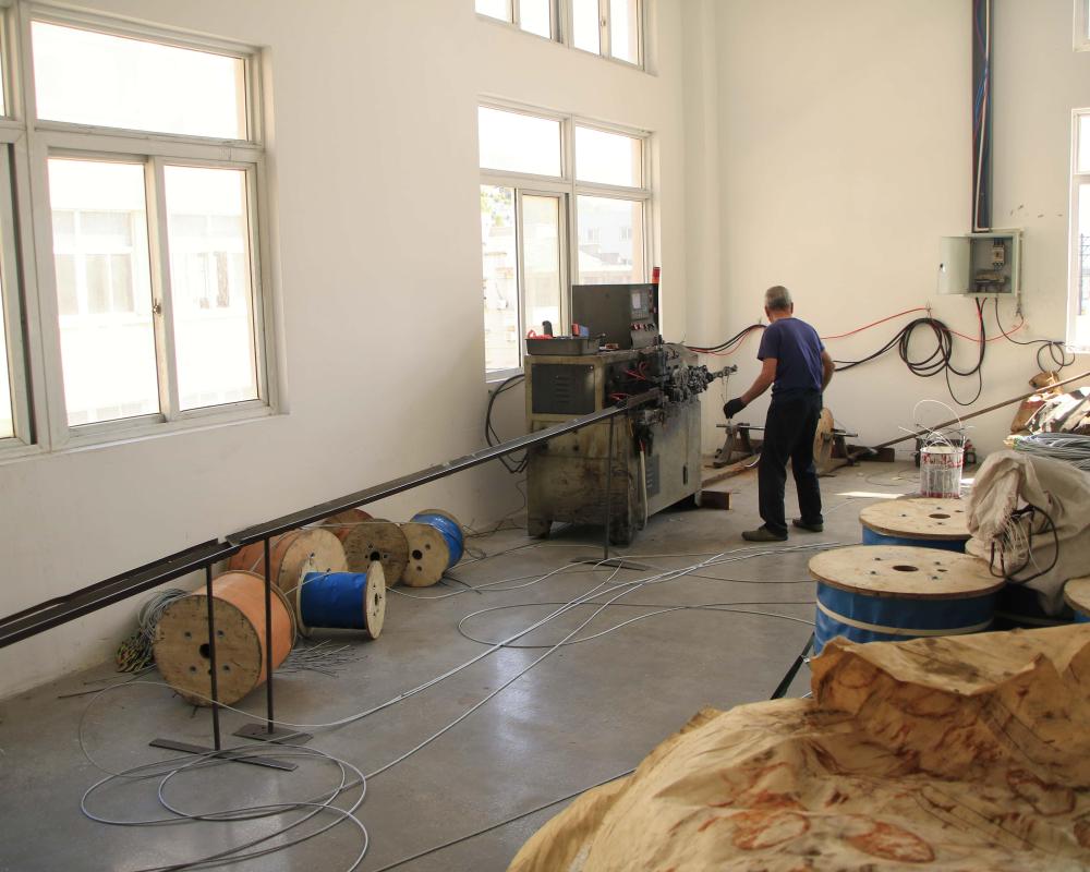 Wire rope processing area