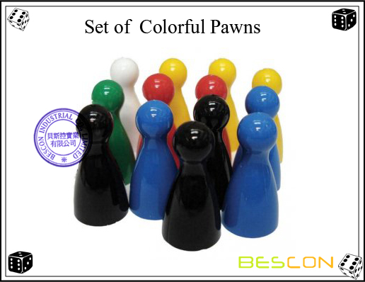 Set of Colorful Pawns