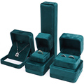 Logo all&#39;ingrosso Logo personalizzato in velluto di lussuoso Gift Gioielli Packaging Packaging Box Necklinks Braccia Pink Orenazione Giolleria Verde Verve Green Box1
