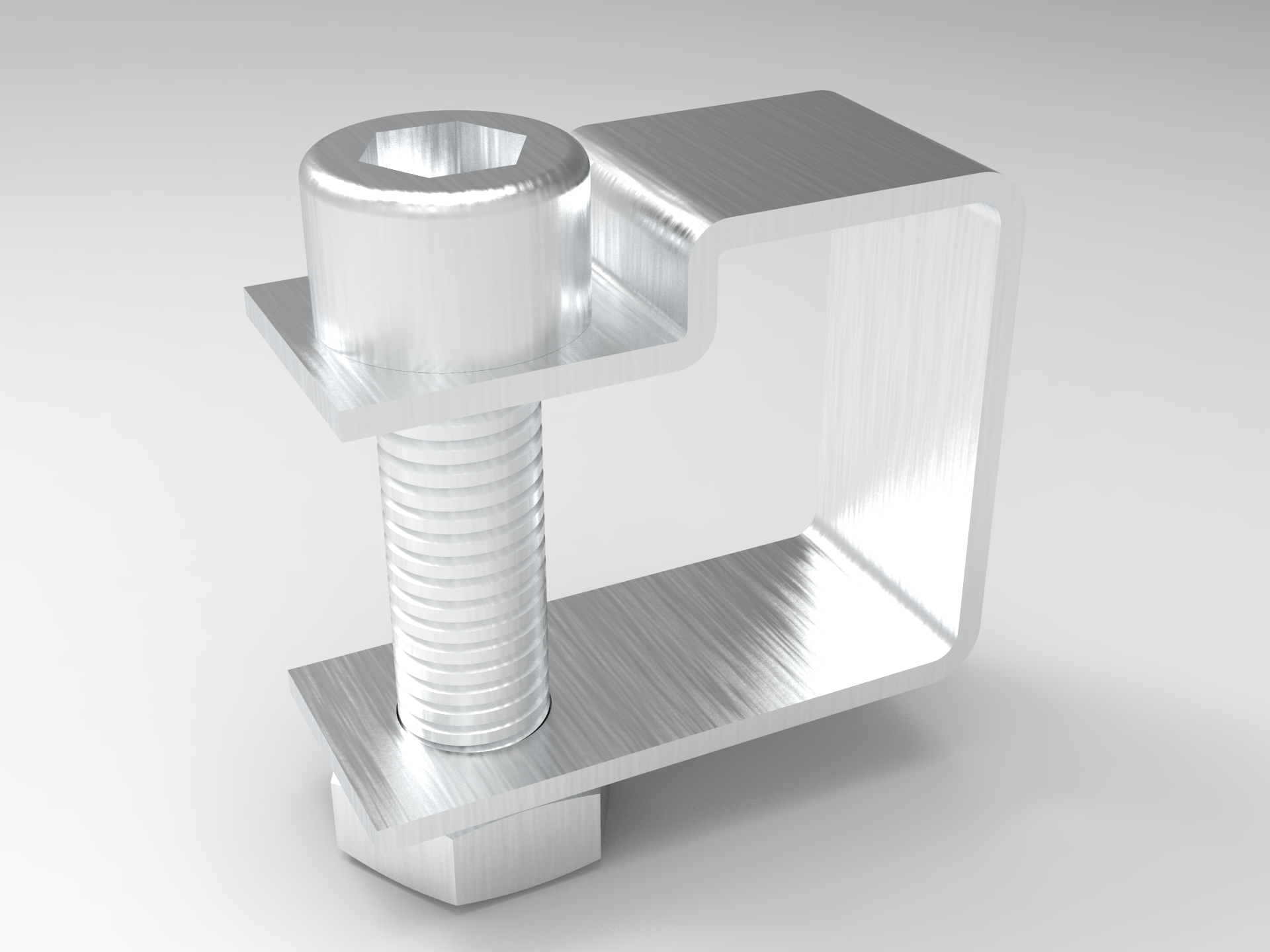 C заціск для шклапластыкавай дарожкі MW-W-CC