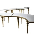 Modern S-Shape MDF Dining Table with Stainless Steel for Hotels and Homes1