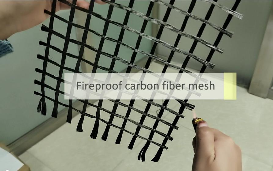 malha de fibra de carbono à prova de fogo