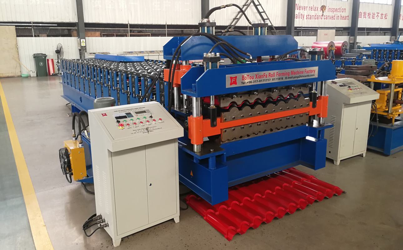 Glazed Tile and Corrugated Double Deck Forming Machine