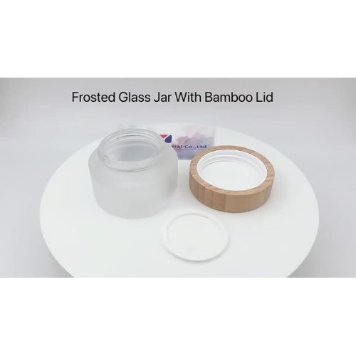 Bot de crème en bambou en verre de verre 30g / 50g / 100g