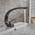 High-Quality Brass Black Bathroom Waterfall Basin Faucet1