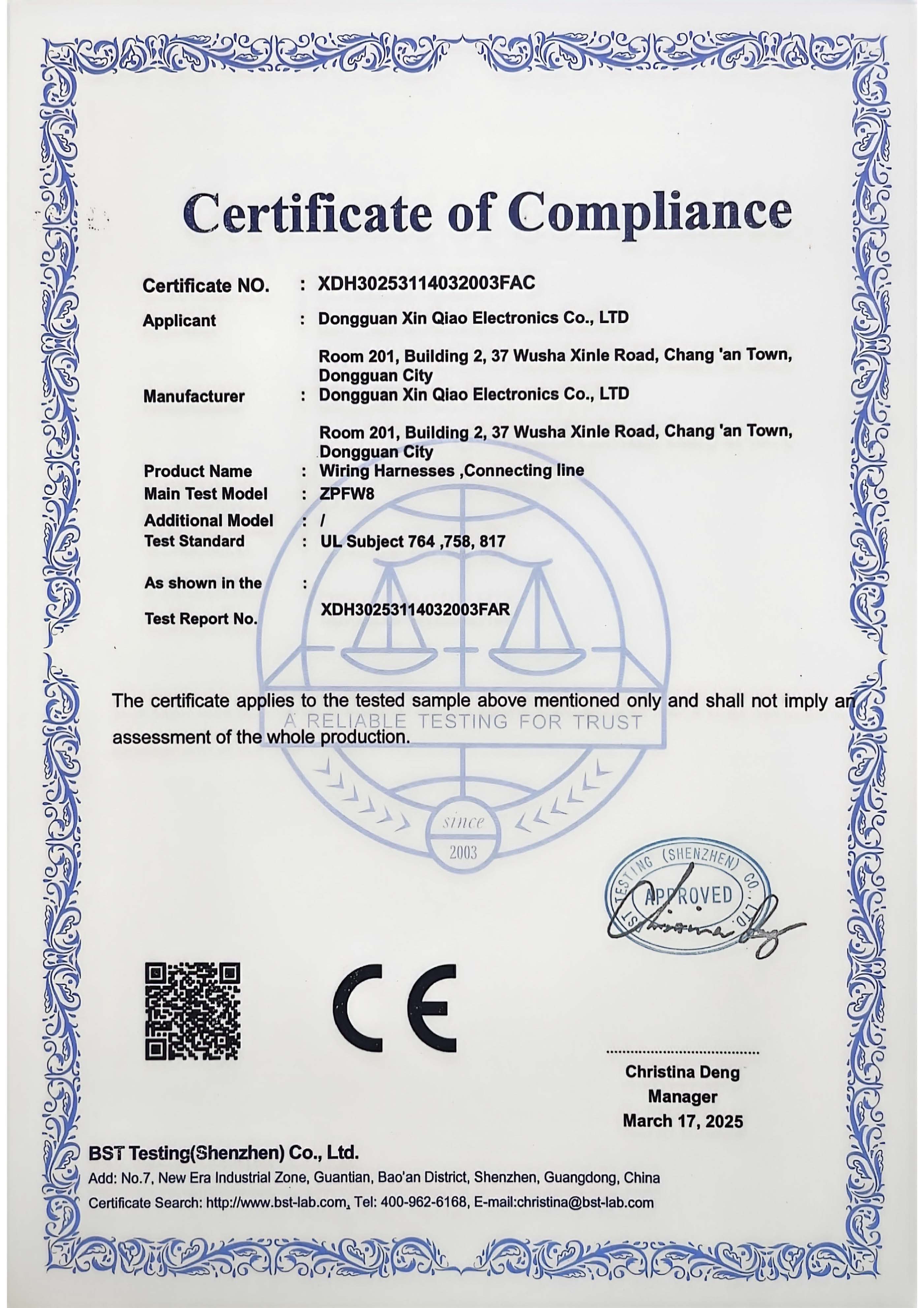 Certificate of Compliance