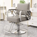 Échantillon gratuit à bas prix Louting Rotation en acier inoxydable PU Le cuir de beauté Salon pivotant coiffeur coiffure CHAISE CHAISE 1