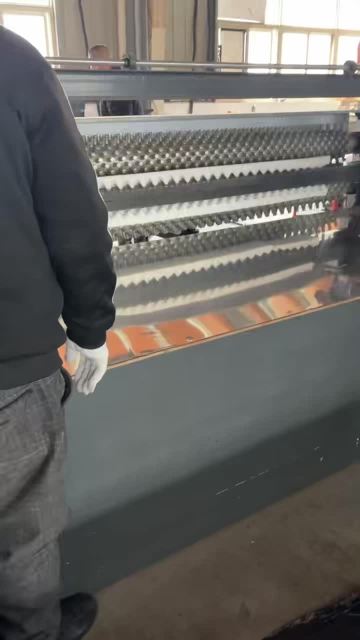 Mattress foam (egg crate foam) processing in progr