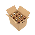 Nhà máy tùy chỉnh Tái chế giấy Tái rạch 12 Bottboard Cardboard Wine Box với dải phân cách1