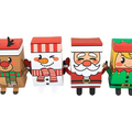 24 Pcs 3D Christmas Gift Boxes - Santa, Snowman, Reindeer, Elf, Elk Treat Boxes1