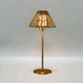 Retro Cordless Table Lamp with Bamboo Replaceable Shade1