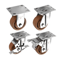 4 Inch SUS304 Stainless Steel High-Temperature Resistant Wheels Bracket: Anti-Corrosion and Anti-Rust Oven Casters1