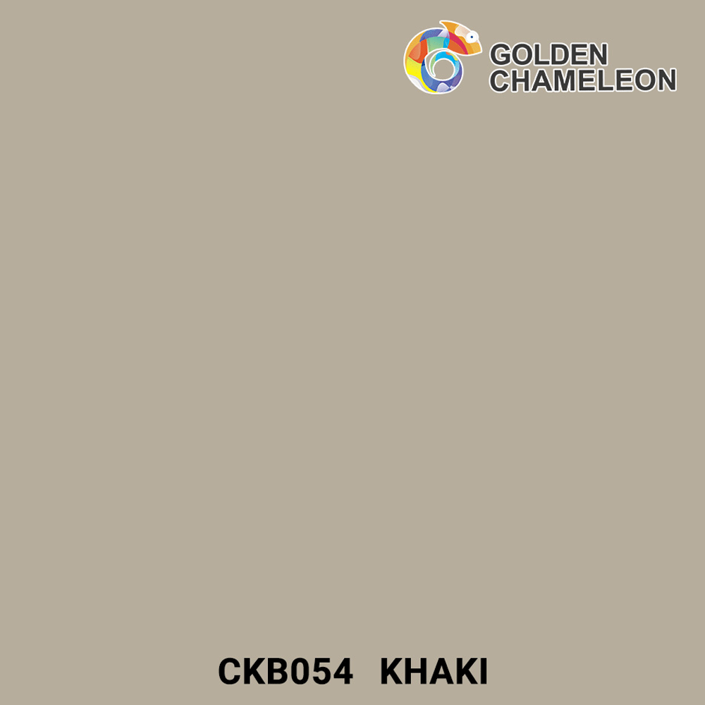 Golden Chameleon CKB054 khaki melamin furnér egyesíti az A1 tűzbiztonságot a hangulatos földes esztétikával a modern belső terekben