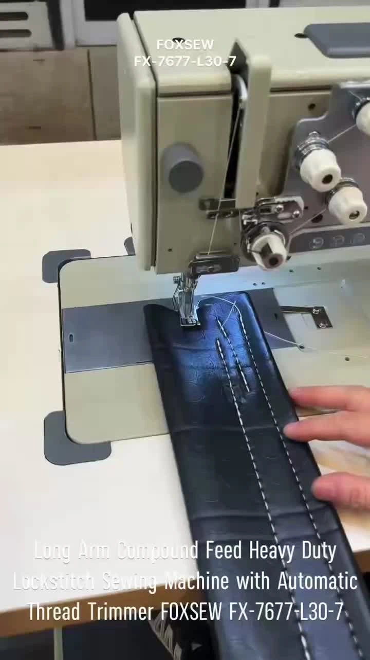Long Arm Compound Feed Heavy Duty Lockstitch Sewing Machine with ...