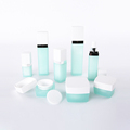 5G 15G Square Shape Fancy Plastic Cosmetic Packaging Acrylic Face Cream Jar and Bottle Set: Luxury Beauty Container Solutions1