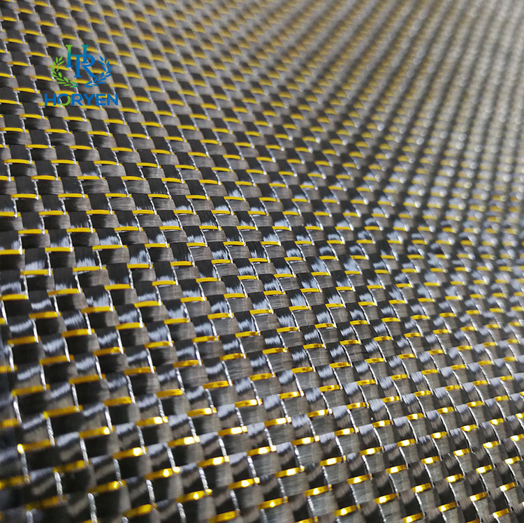 Gold Glitzer Kohlefasergewebe