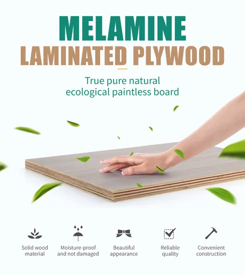 White Laminated 4X8 Melamine Plywood Board for Furniture1