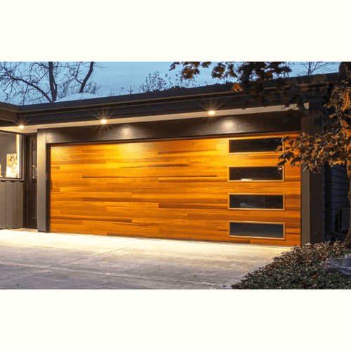 How do they manufacture steel wood grain garage door panels