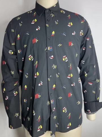 100% Poplin Cotton Printed Long Sleeved Shirt