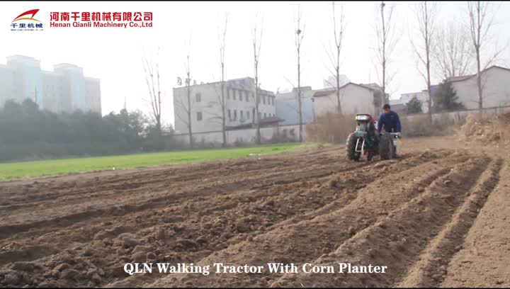 walking tractor with corn seeder