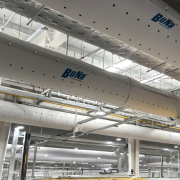 Thermal insulation fabric ducts are used in medical warehouses