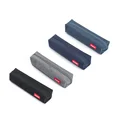 High quality portable washable canvas black gray mini pencil case pouch pen bag for students school supplies1