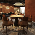 Boutique de restauration rapide des meubles modernes en bois et corde chaise de restaurant à la main1