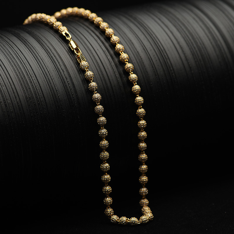 N/B0057/5MM Round Ball Bead Necklace