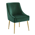 Model popular Modele de lux Picioare de aur Scaune din catifea seturi de sufragerie moderne mobilier verde roz albastru Grey1