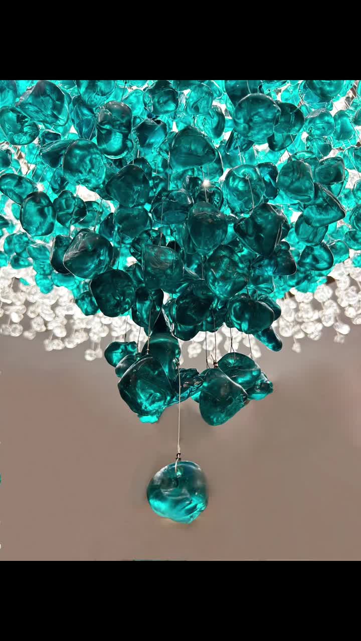 Blue Crystal Chandelier