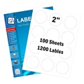 2'' Round Blank Round Label Sticker Sheet A4 Label Sheet 12 Pcs Round Label Sticker1