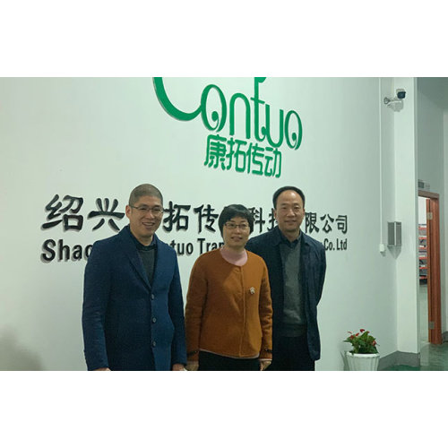 Huang Xurong, the head of Xinchang County, visited the company to inspect our company's electric sit stand office desk