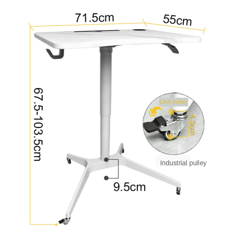 mobile stand up desk computer