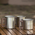 Camping Mugs with Wooden Handle - Portable Water Cups for Cookware and Tableware (300ml/350ml/450ml)1